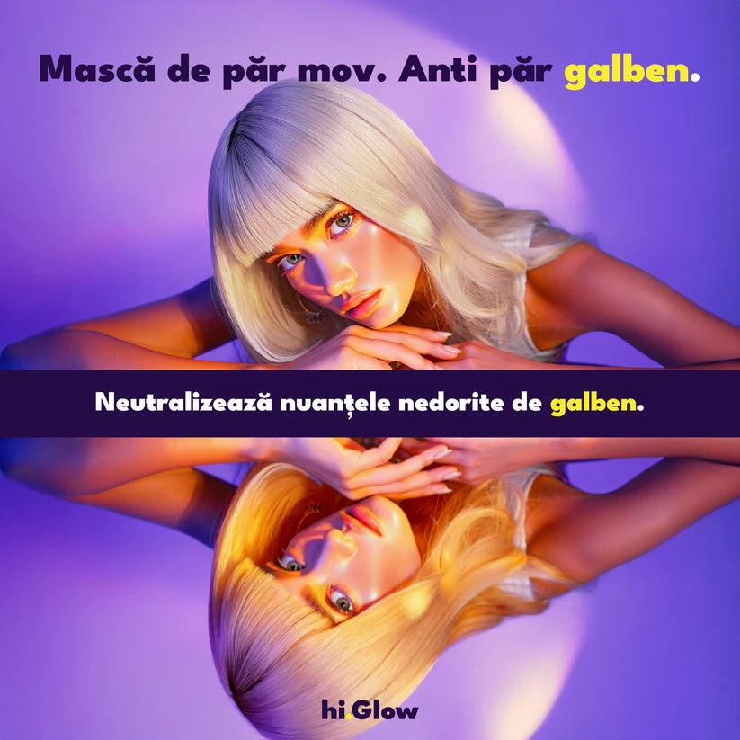 Mască de păr pentru eliminarea tonurilor galbene și portocalii.