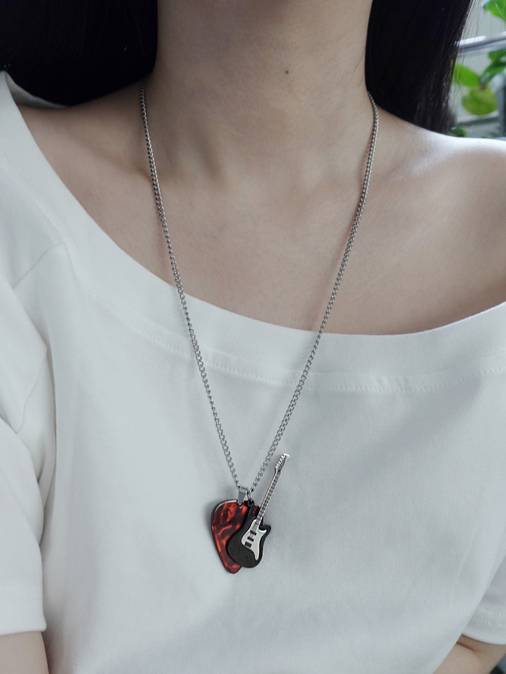 Rockstar Guitar Pendant Necklace