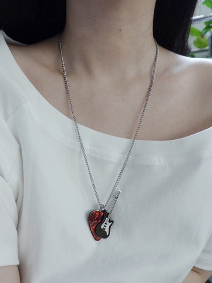 Rockstar Guitar Pendant Necklace