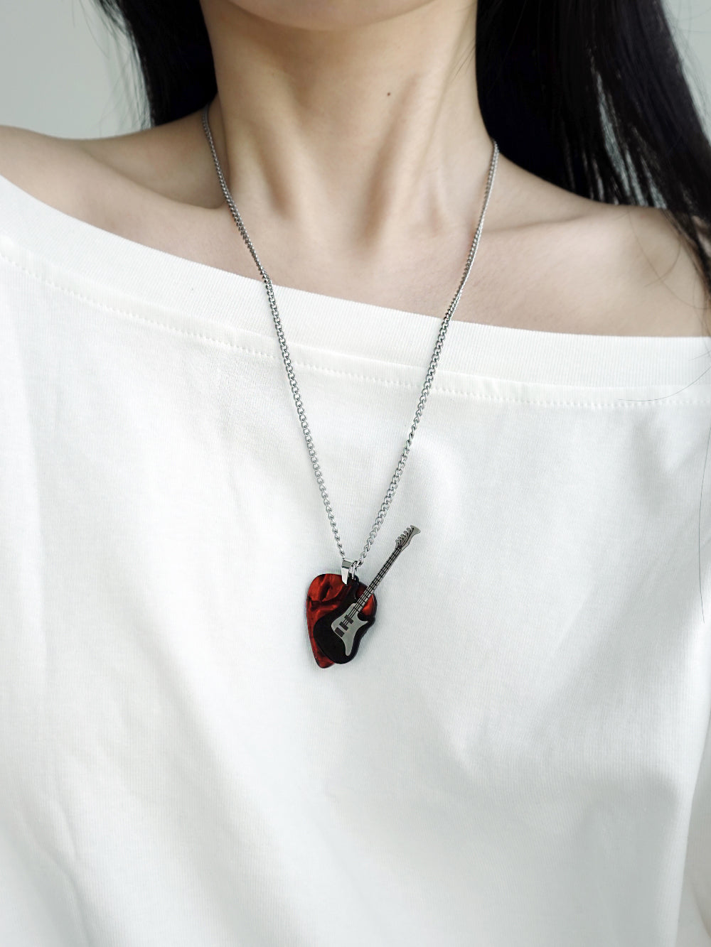 Rockstar Guitar Pendant Necklace