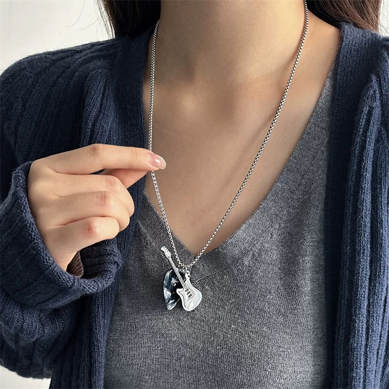 Rockstar Guitar Pendant Necklace