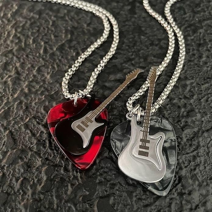 Rockstar Guitar Pendant Necklace