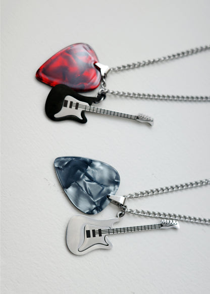 Rockstar Guitar Pendant Necklace