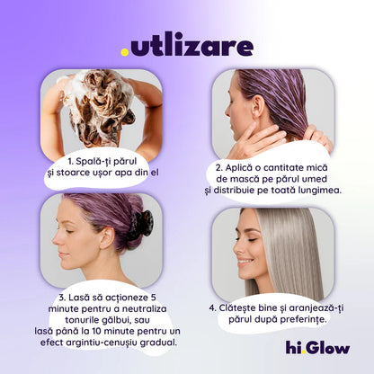 Mască de păr pentru eliminarea tonurilor galbene și portocalii.