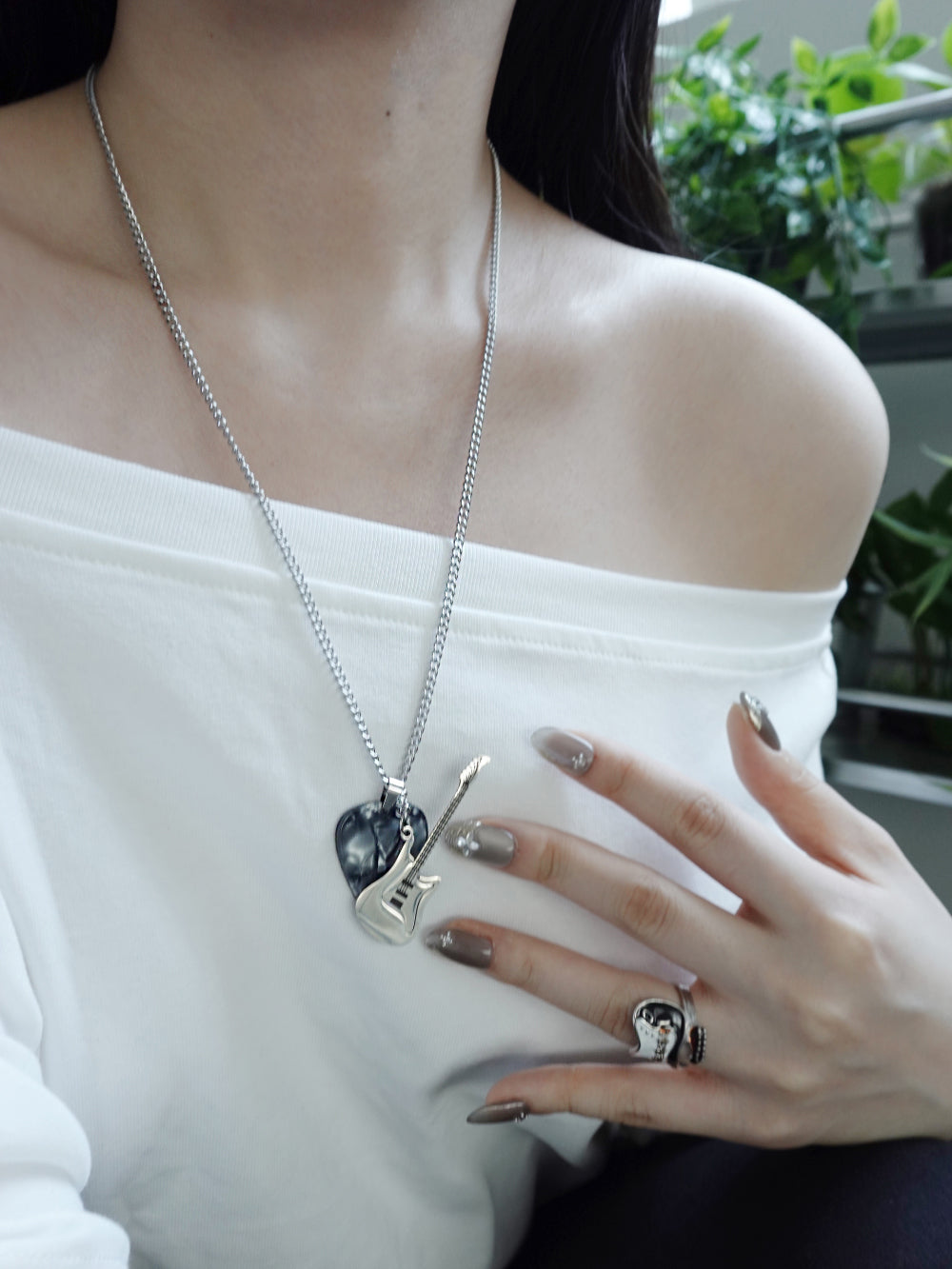 Rockstar Guitar Pendant Necklace