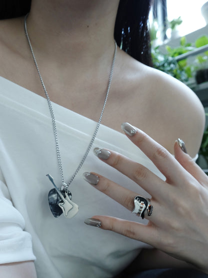 Rockstar Guitar Pendant Necklace
